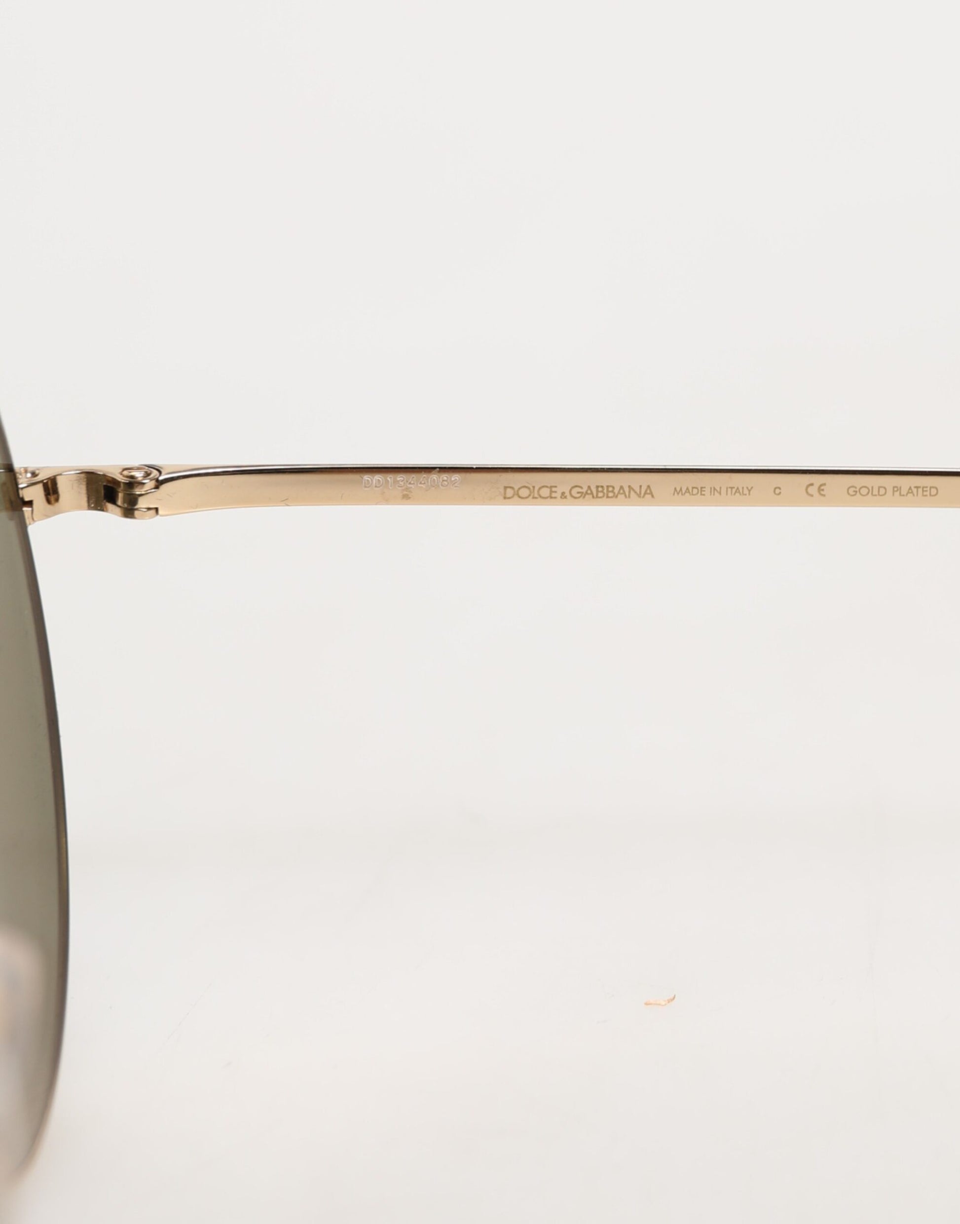 Dolce & Gabbana Gold Metal Round Shades Eyewear Sunglasses