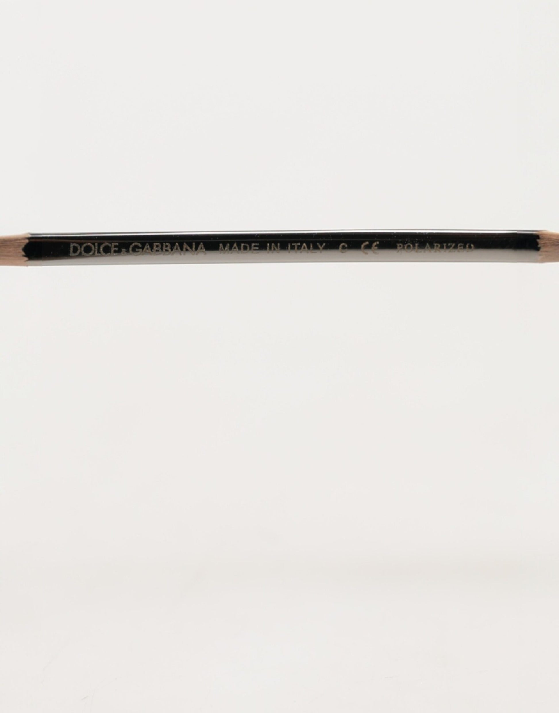 Dolce & Gabbana Silver Metal Frame Polarized Navigator Sunglasses