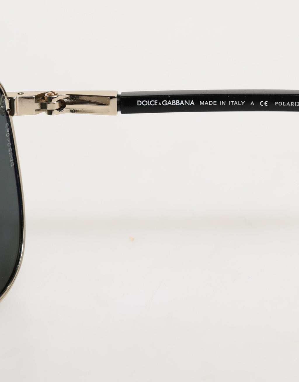 Dolce & Gabbana DG2106K Black Gold Plated Polarized MetalFrame Sunglasses