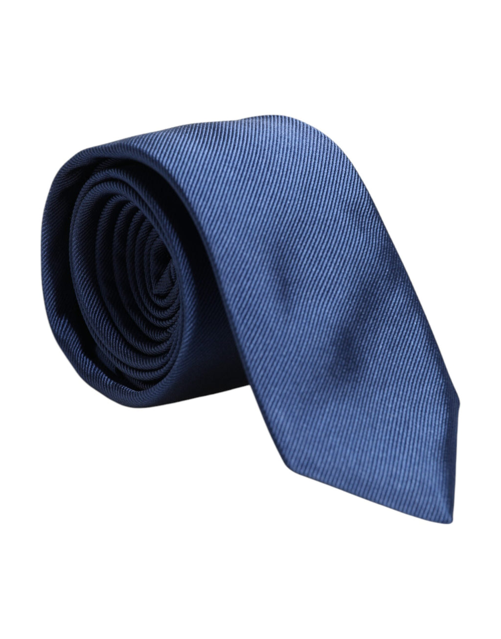 Dolce & Gabbana Men Blue Solid Silk Adjustable Necktie Accessory Tie
