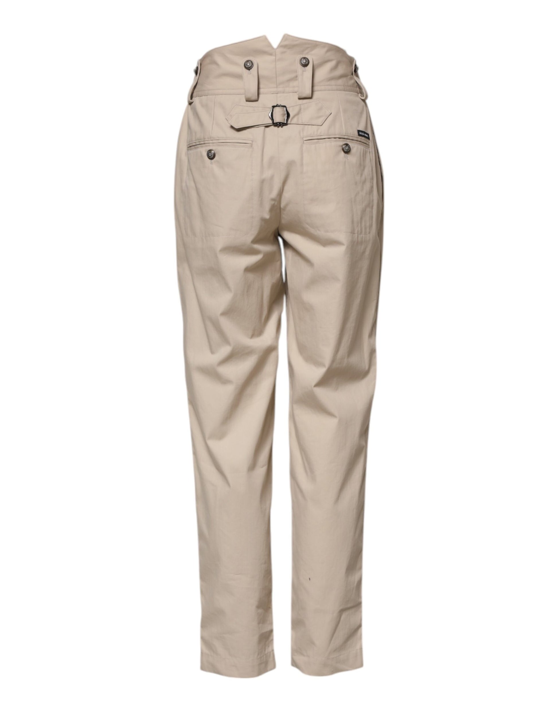 Dolce & Gabbana Beige Cotton Tapered Cargo Men Trouser Pants