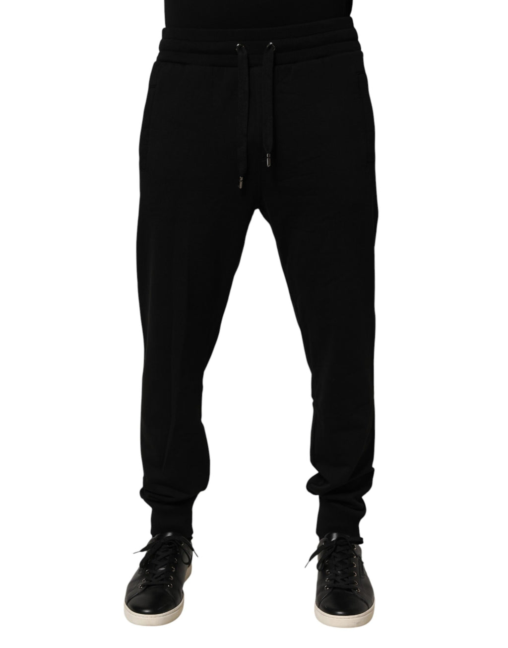 Dolce & Gabbana Black DG Logo Cotton Jogger Sweatpants Pants