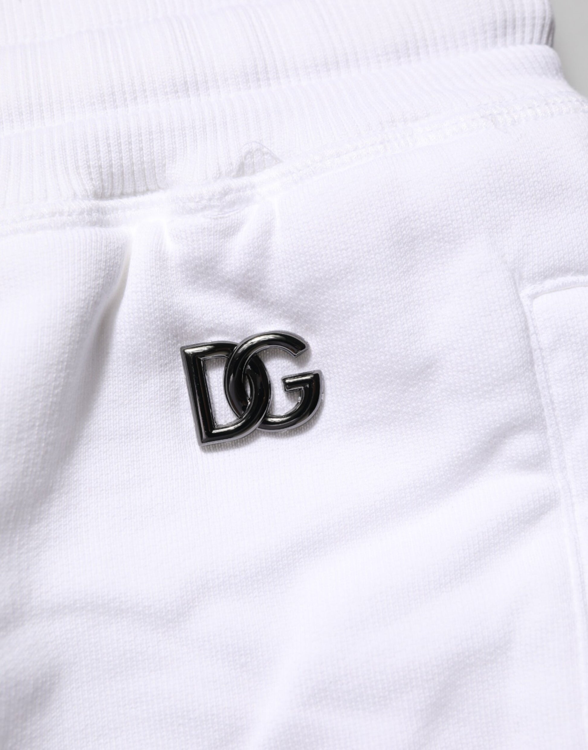 Dolce & Gabbana White Distressed Cotton Men Bermuda Shorts