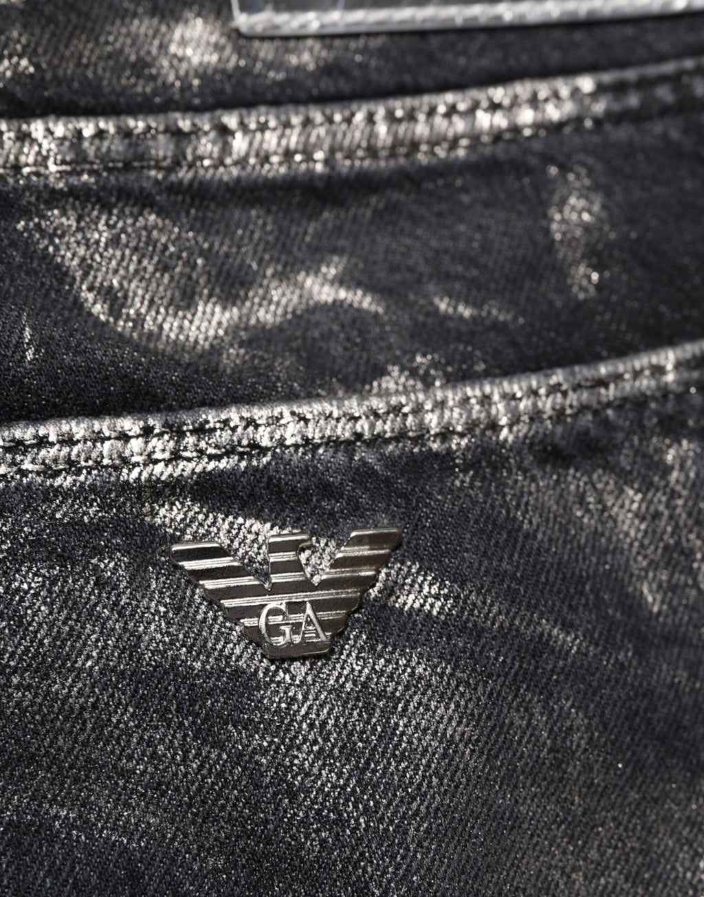 Emporio Armani Black Washed Slim Fit Men Denim Trouser Jeans