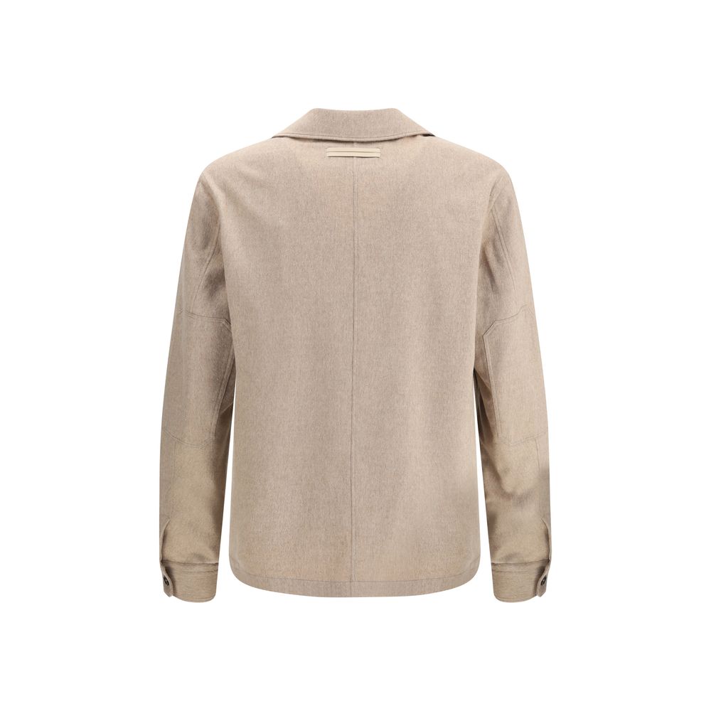 ZEGNA Beige Cotton Coat