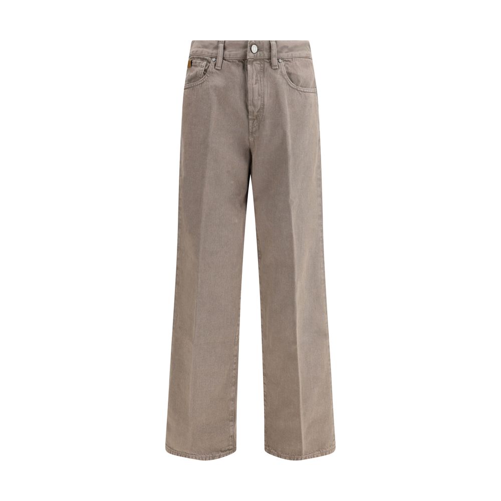 Jacob Cohen Brown Cotton Relaxed Fit Jeans