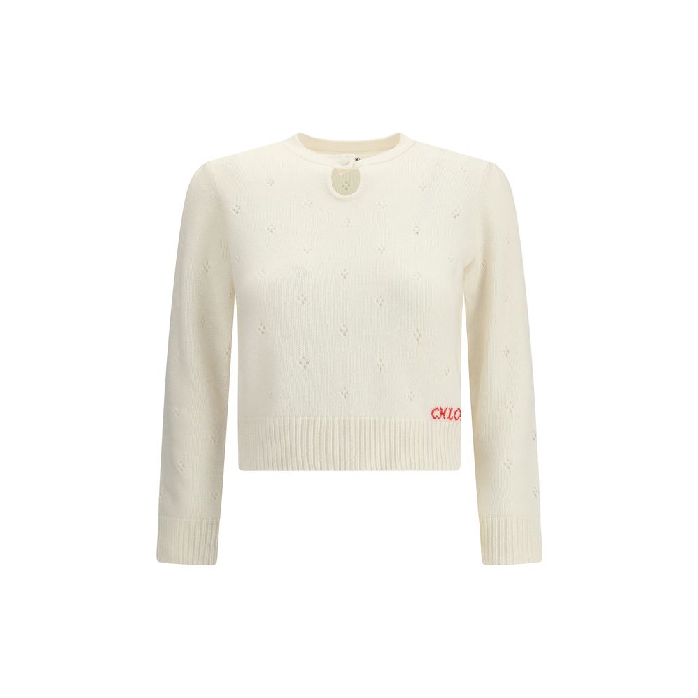 Chloé Cream Wool Sweatshirt