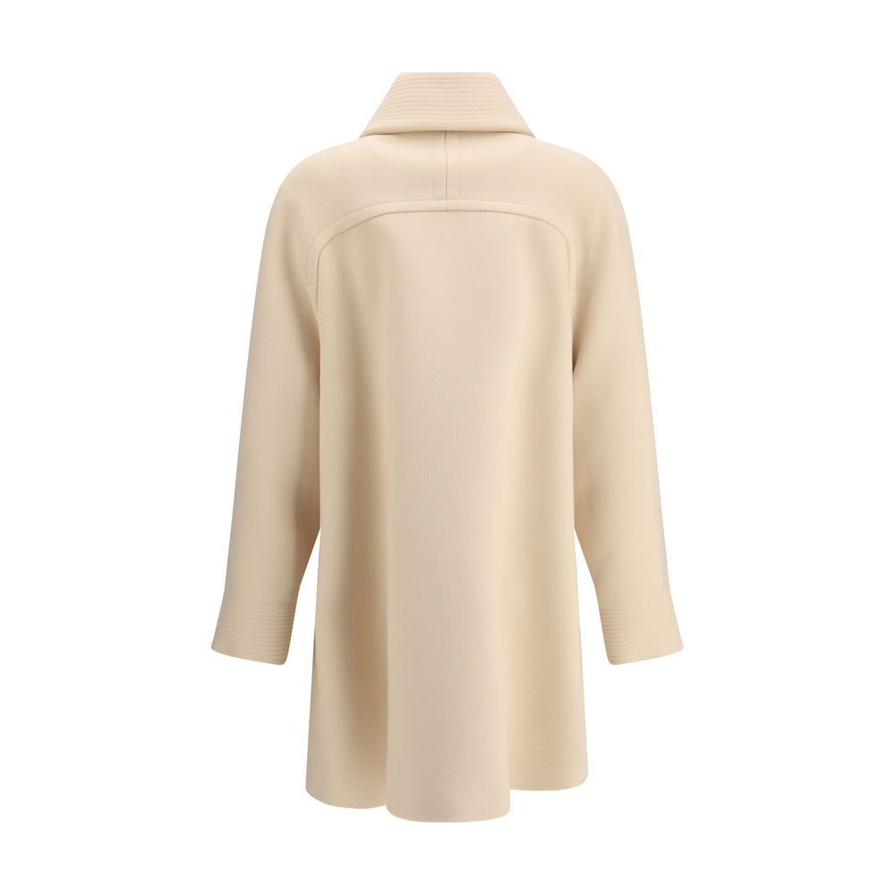 Valentino Cream Fleece Wool Coat