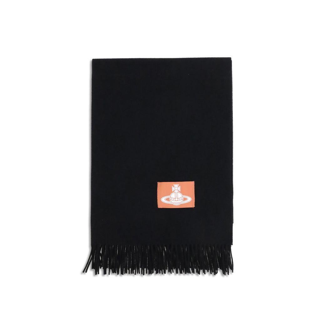 Vivienne Westwood Black Wool Scarf