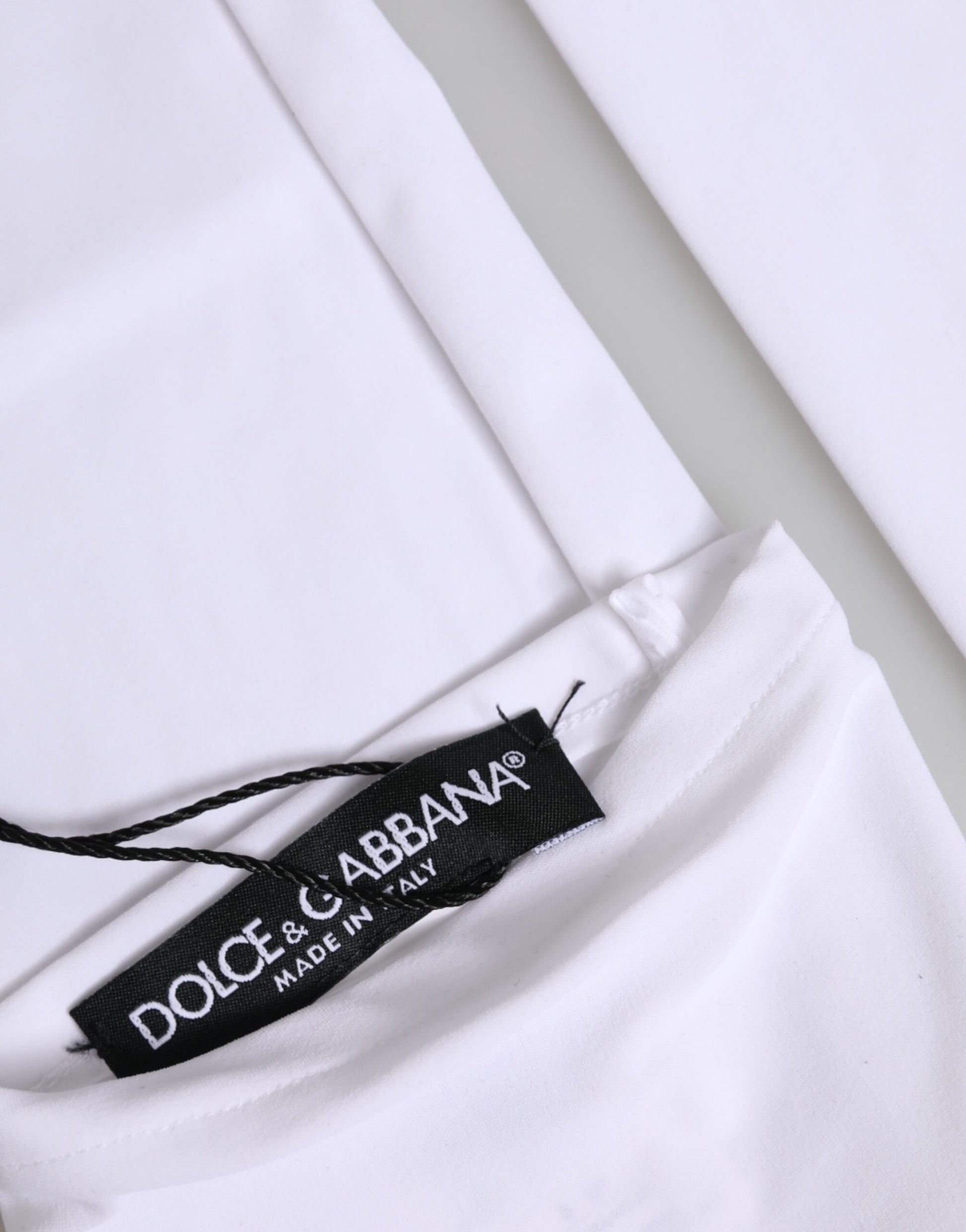 Dolce & Gabbana White Nylon Fingerless Elbow Length Women Gloves