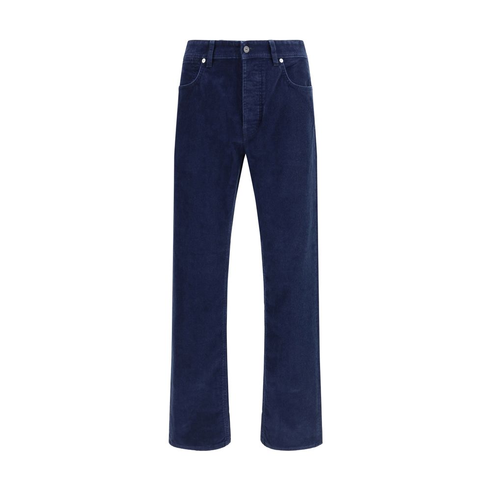 Stone Island Blue Cotton Straight-Leg Jeans