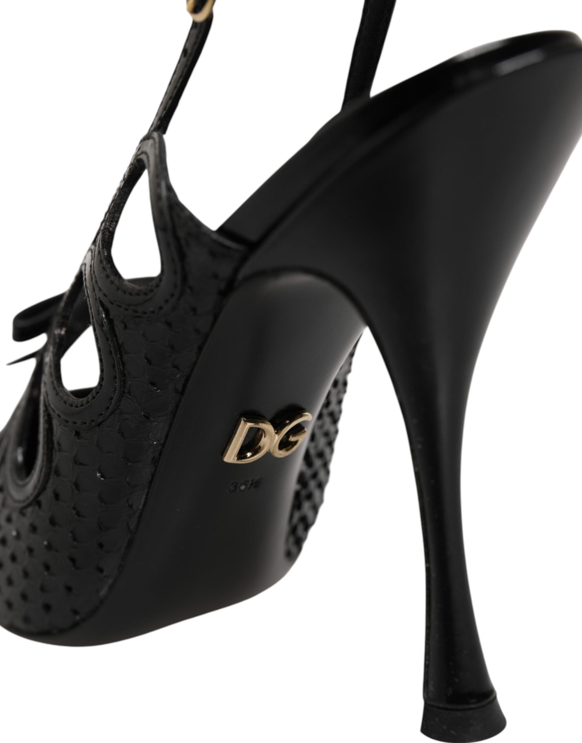 Dolce & Gabbana Leather High Heels Slingback Shoes