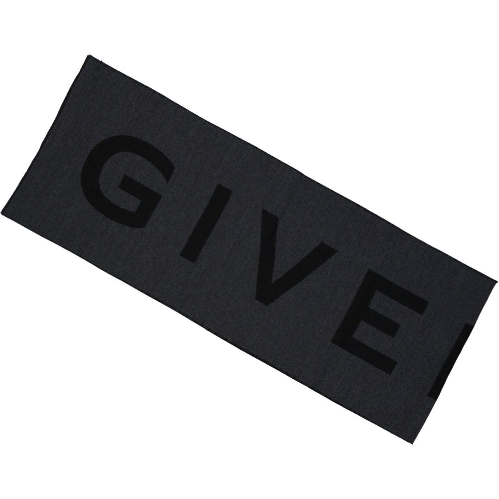 Givenchy Gray Virgin Wool Scarf