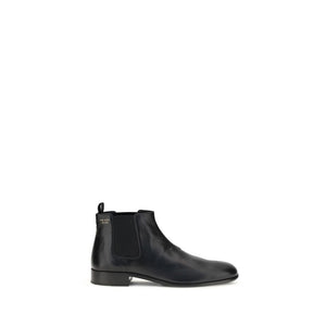 Prada Black Leather Ankle Boots