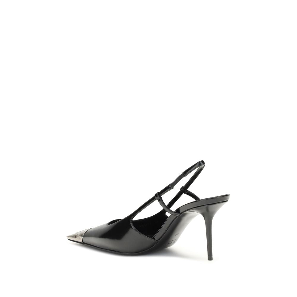 Saint Laurent Black Leather High Heel Pumps