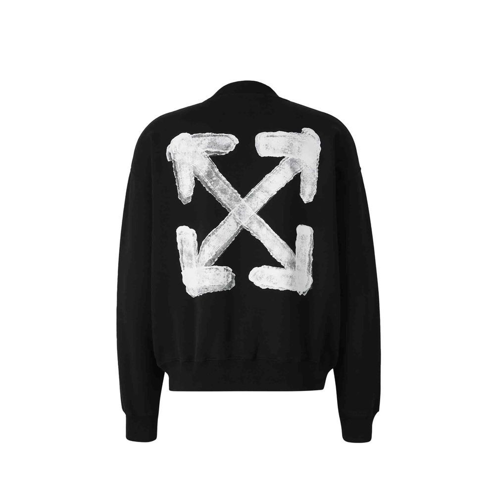 Off-White Black Cotton Sweatshirt