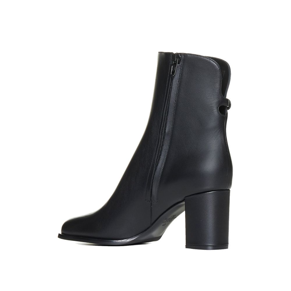 Valentino Garavani Black Calfskin Ankle Boots