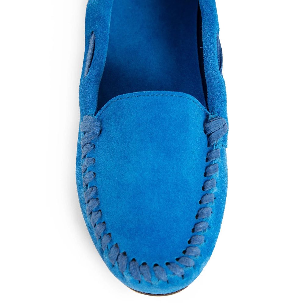 The Row Blue Calfskin Moccassin