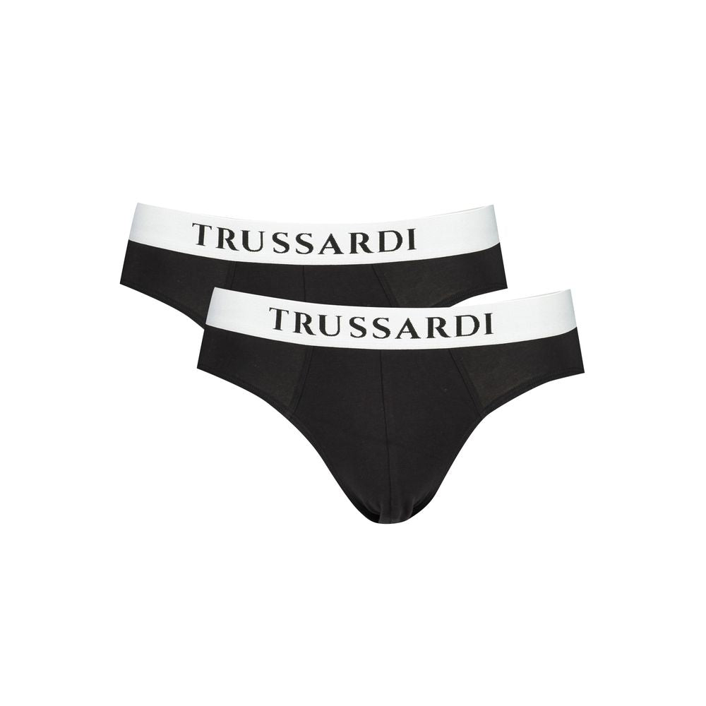 Trussardi Black Cotton Underwear