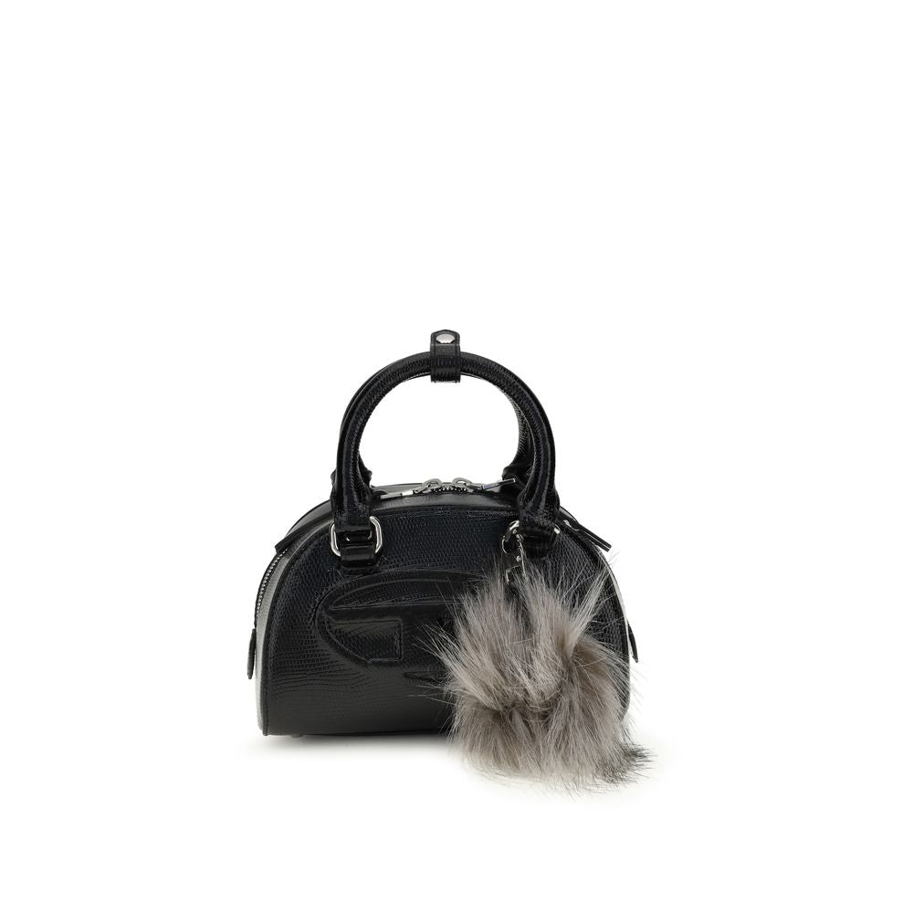 Diesel Black Calf Leather Bos Taurus Shoulder Bag