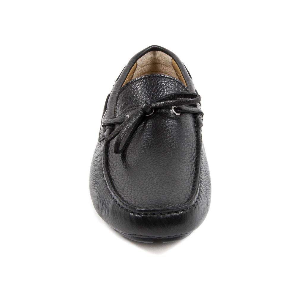 Dee Ocleppo Black Leather Slip-On Loafers