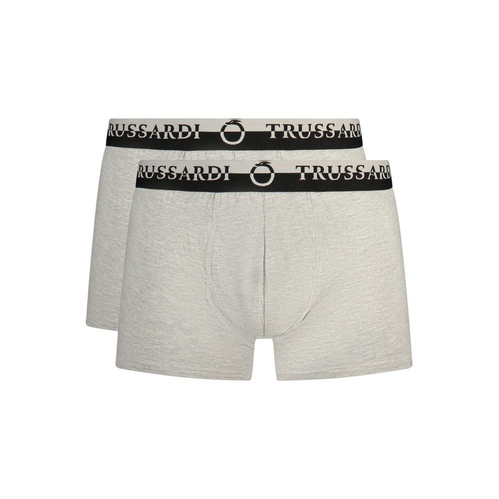 Trussardi Gray Cotton Underwear