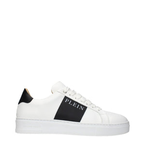 Philipp Plein White Leather Sneakers