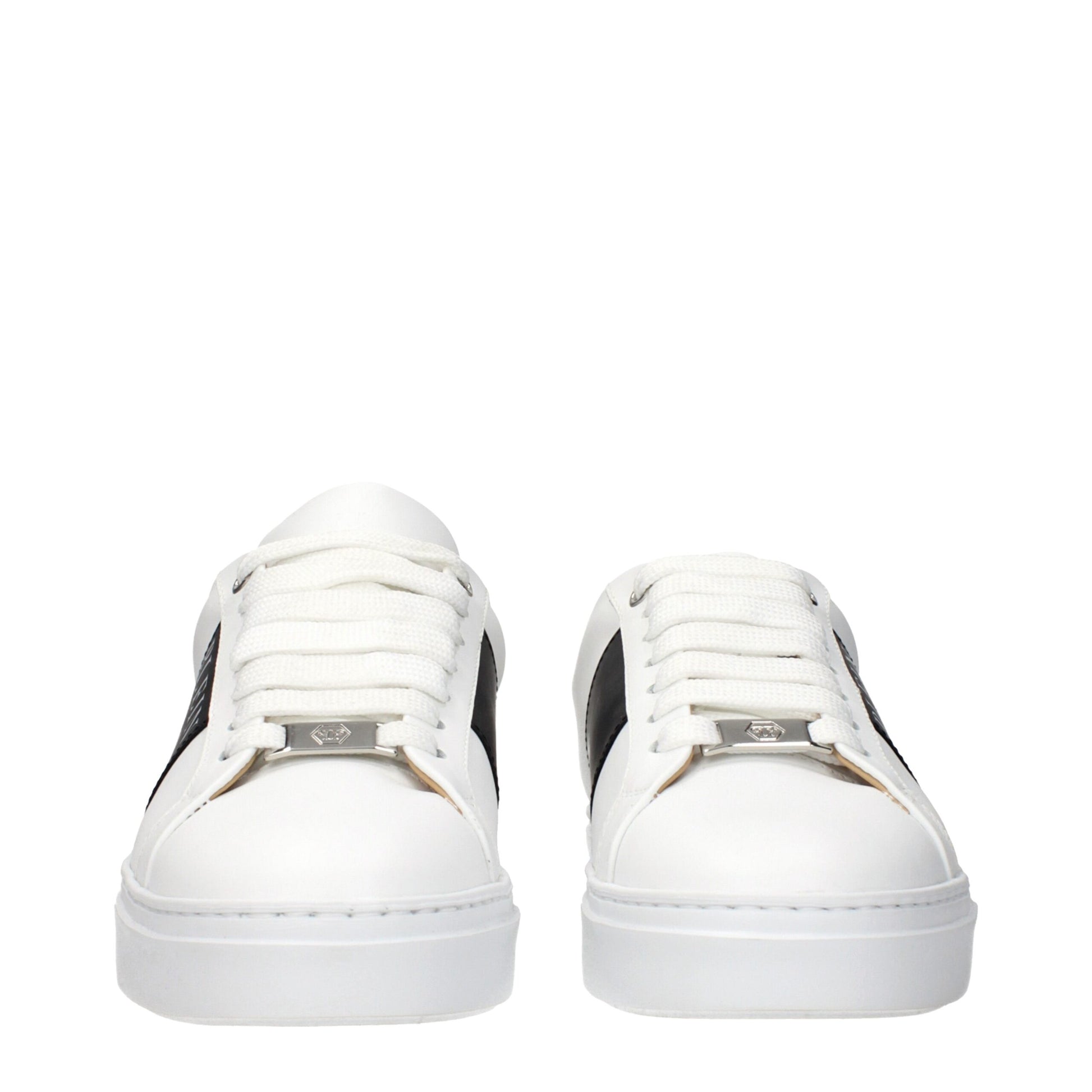 Philipp Plein White Leather Sneakers