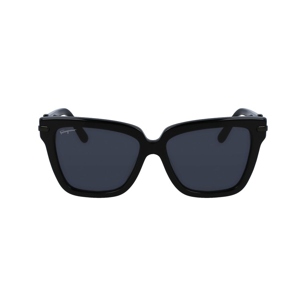 Ferragamo Black Acetate Sunglasses