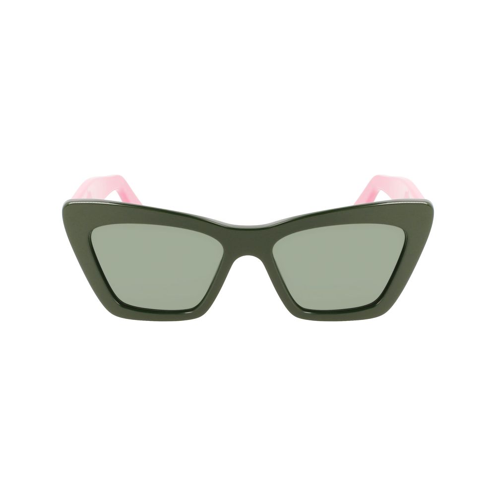 Ferragamo Green Acetate Sunglasses