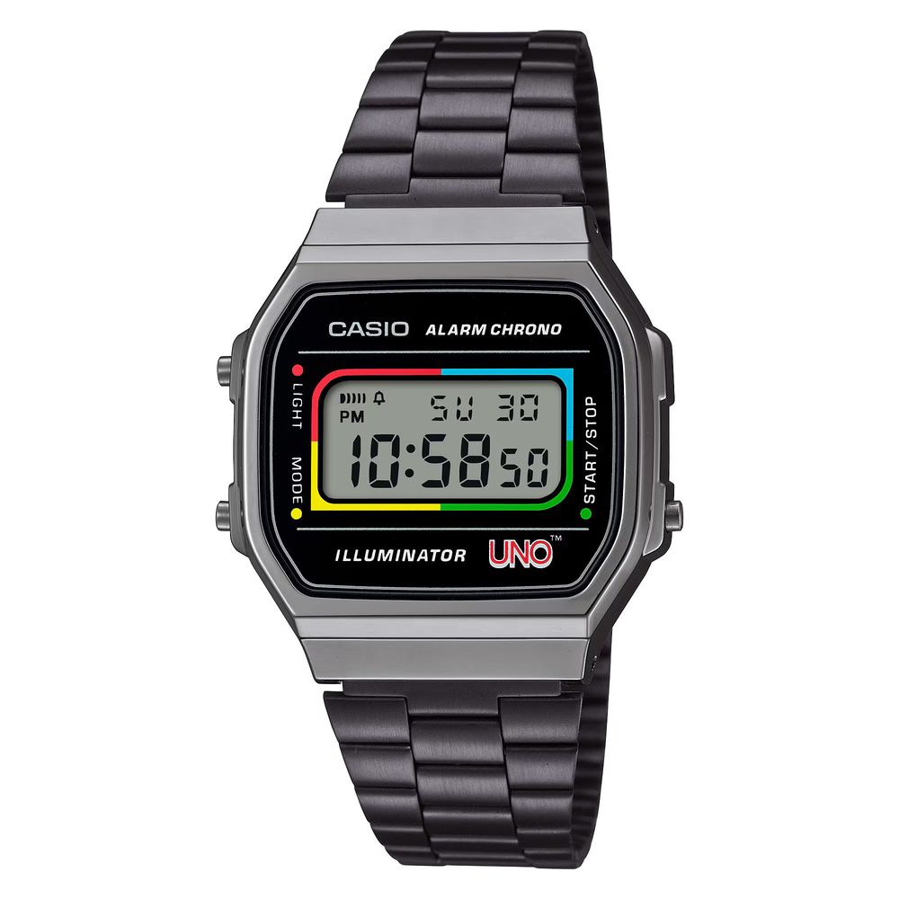 Casio Black Stainless Steel Digital Watch