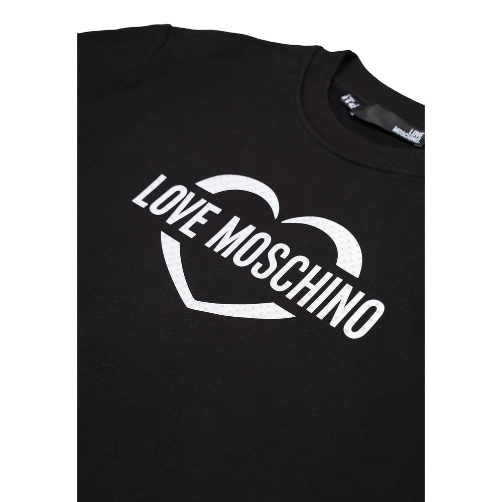 Love Moschino Black Cotton Sweatshirt
