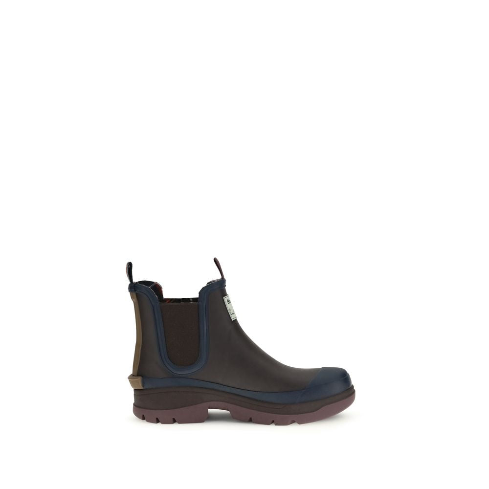 Barbour Brown Rubber Ankle Boots