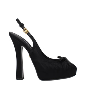 Dolce & Gabbana Black Satin Pumps