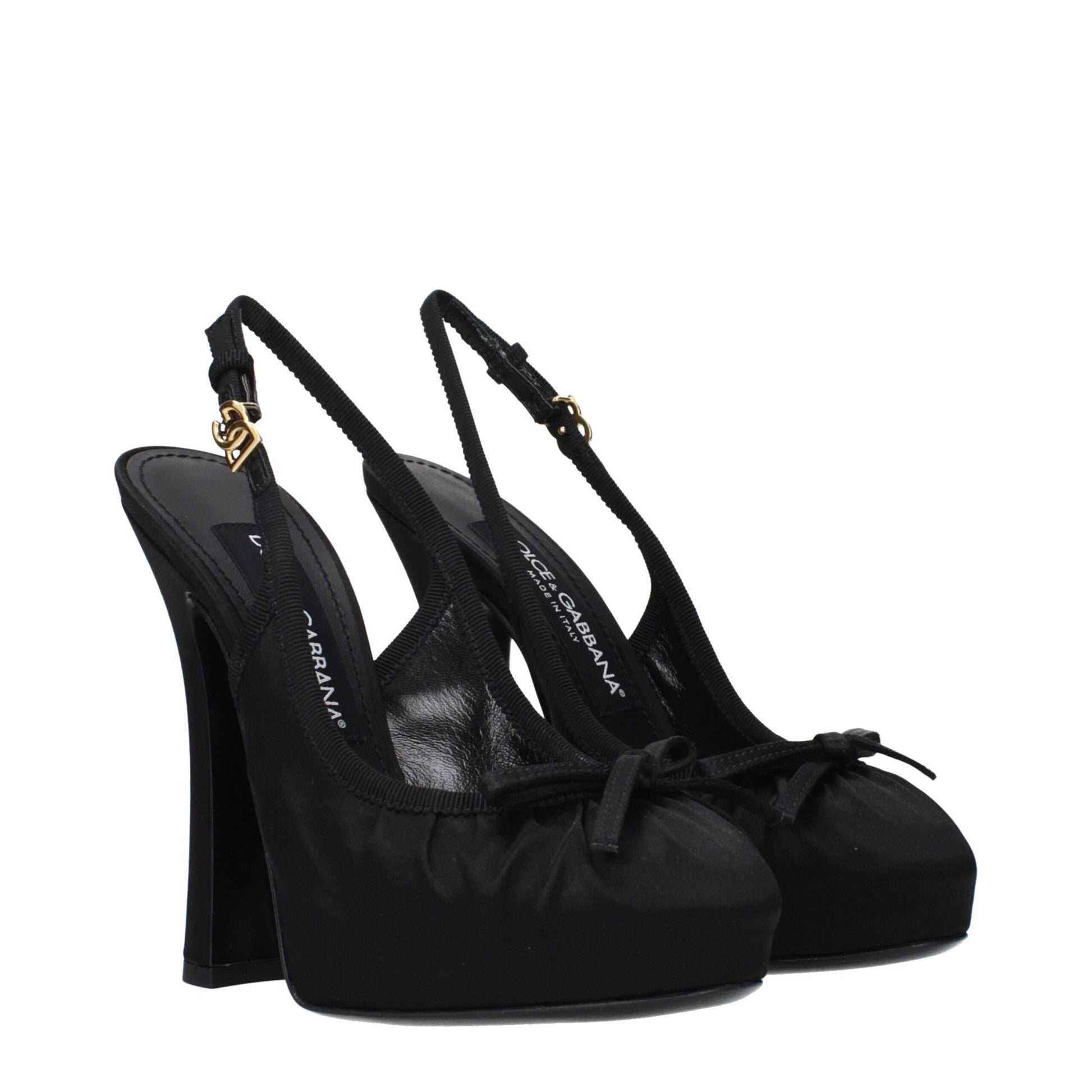 Dolce & Gabbana Black Satin Pumps
