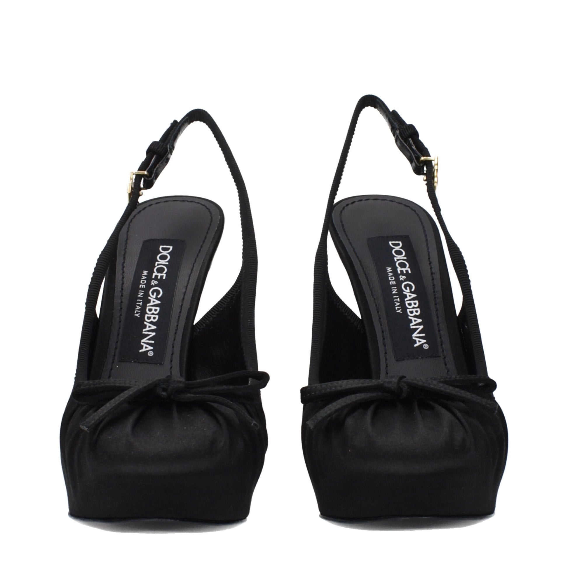 Dolce & Gabbana Black Satin Pumps