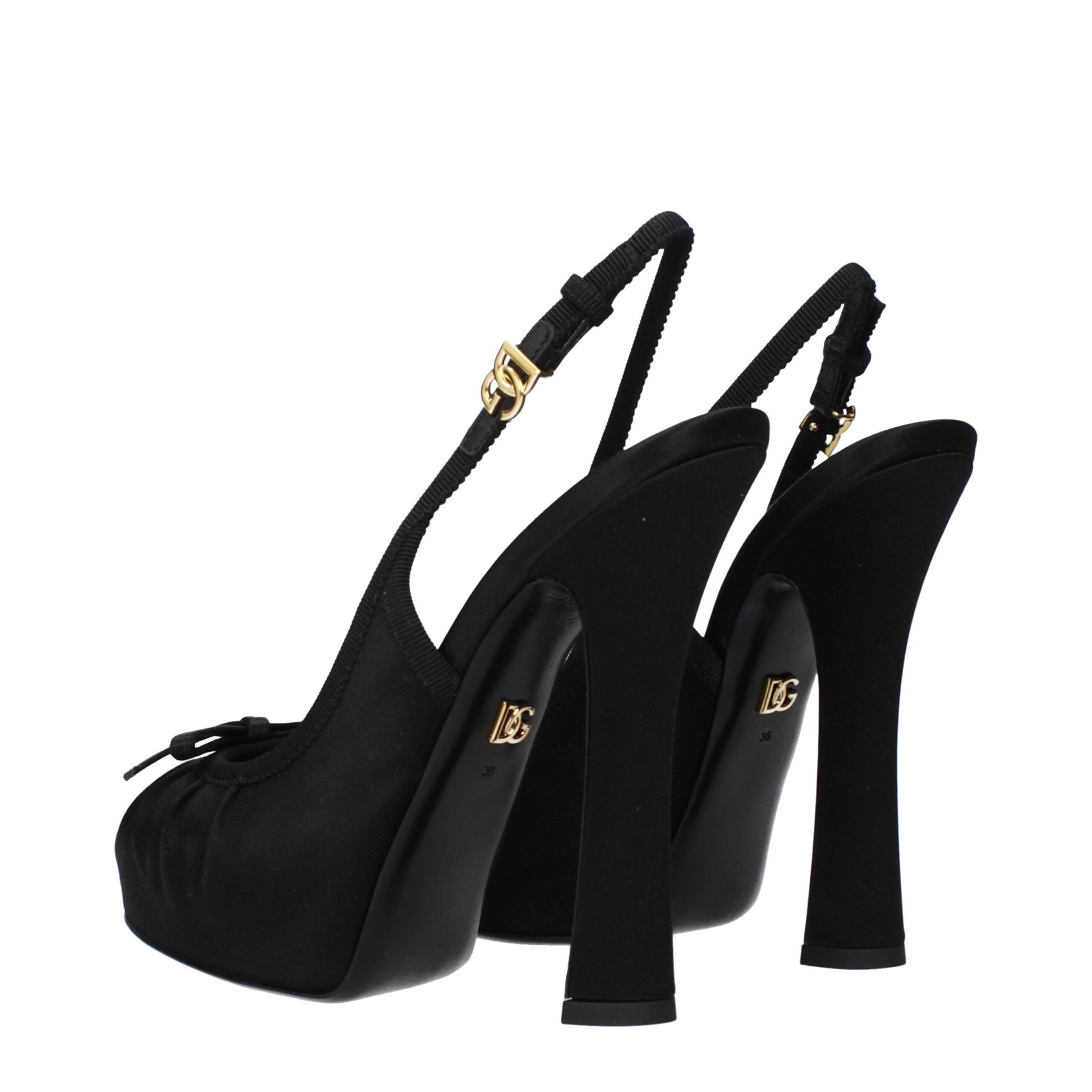 Dolce & Gabbana Black Satin Pumps