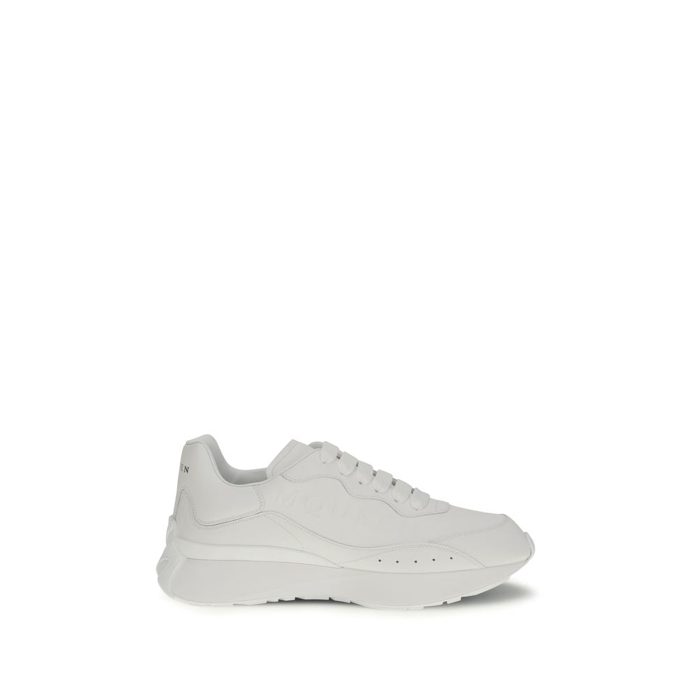 Alexander McQueen White Calf Leather Bos Taurus Chunky Sneakers