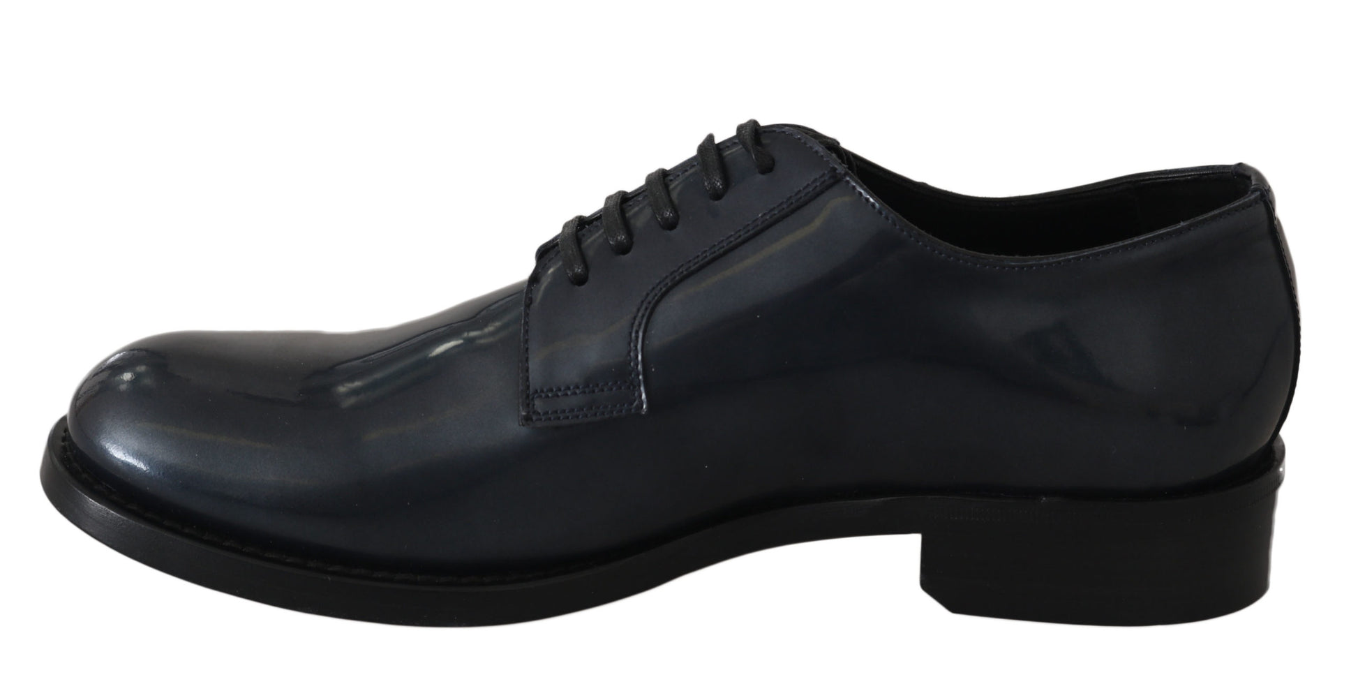 Blaue Derby-Schuhe aus Leder für formelle Anlässe