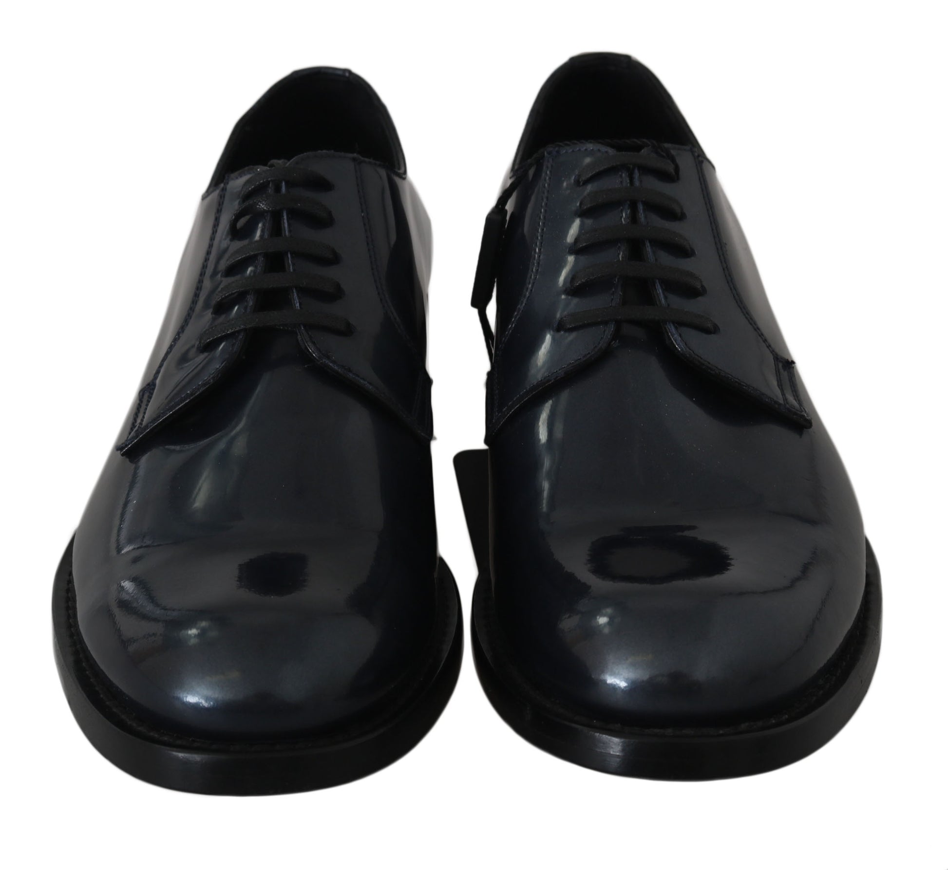 Blaue Derby-Schuhe aus Leder für formelle Anlässe