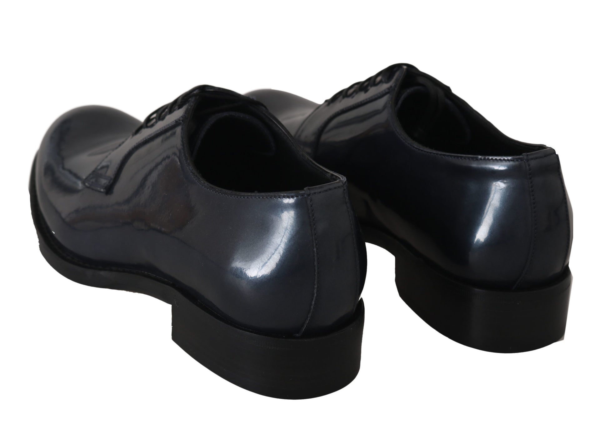 Blaue Derby-Schuhe aus Leder für formelle Anlässe
