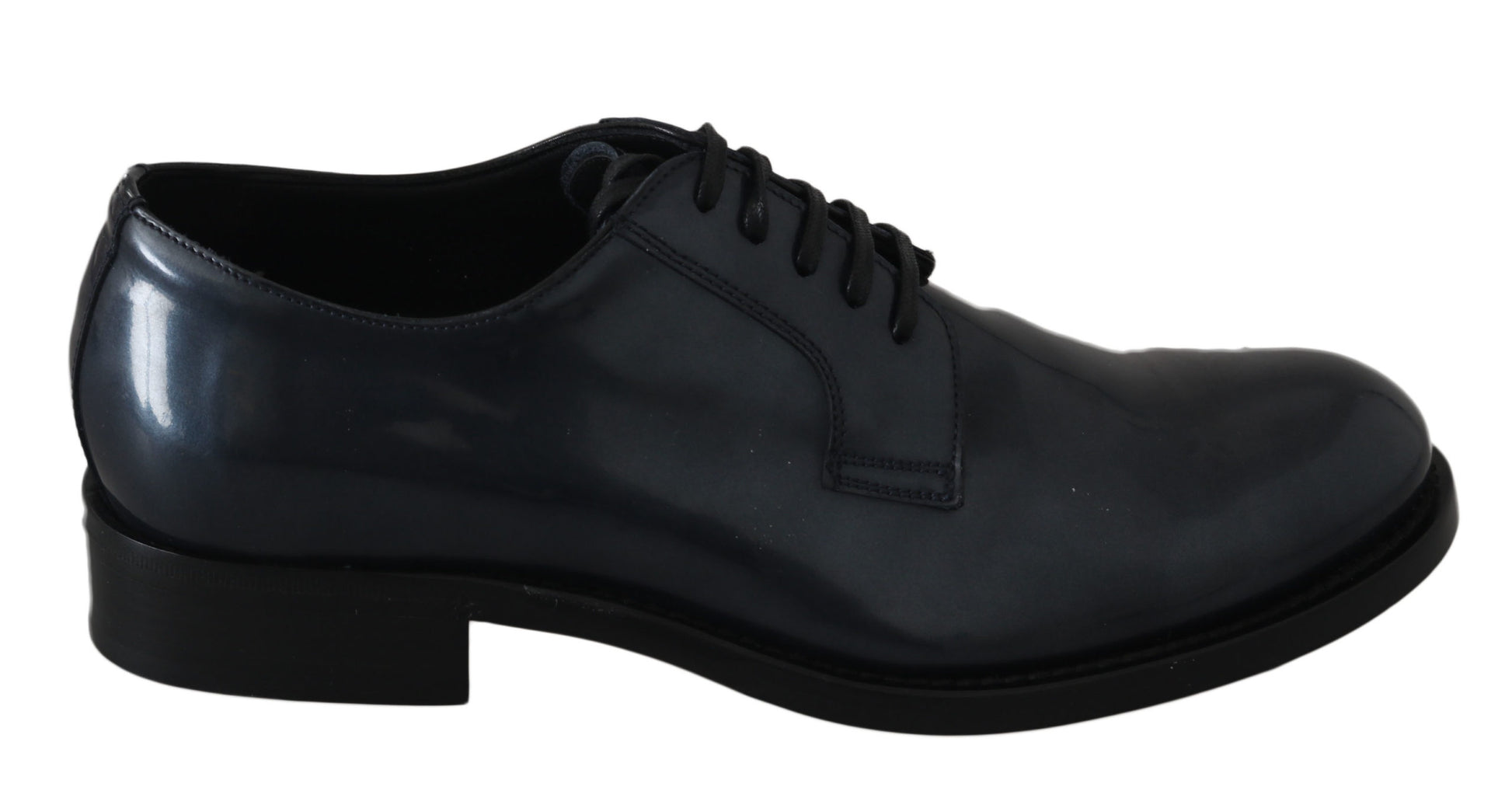 Blaue Derby-Schuhe aus Leder für formelle Anlässe